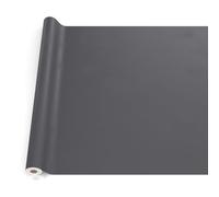 Nappe en Toile cirée, Lavable, pour Table de Jardin, extérieur et intérieur, Bord coupé, Anthracite, 140 x 140 cm