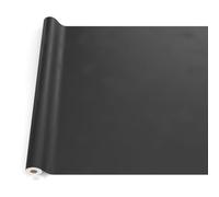 Nappe en Toile cirée, Lavable, pour Table de Jardin, extérieur et intérieur, Bord coupé, Noire, 220 x 140 cm