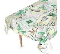 Nappe en toile cirée - Lavable, rectangulaire, ronde, ovale, bord coupé, exotique - 160 x 120 cm