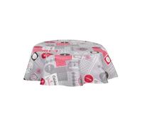 - Nappe en toile cirée ronde motif cuisine MIAM - Diam. 150 cm - Miam