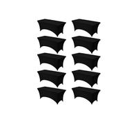 Nappe Extensible Rectangulaire en Polyester 183x76x76cm Douce et Respirante 10PCs