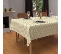 Nappe Festive Rectangle Anti-Tâches En Pur Coton 160x300 Cm Celeste Or, Par Soleil D'ocre