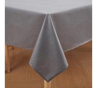 Nappe hydrofuge aspect lin, 140 x 180 cm, gris foncé