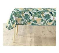 Douceur d'Intérieur, Nappe Rectangle (140 x 240 cm) Guyana Vert, PVC Textilia