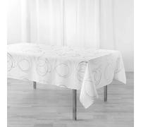 Nappe Imprimé Métallisé Bully 150x300cm Blanc