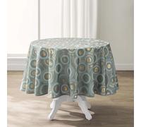 Nappe Imprimé Métallisé Eclipse 180cm Vert Sauge