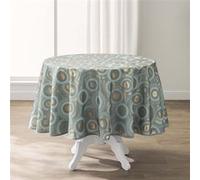 Nappe Imprimé Métallisé Eclipse 180cm Vert Sauge