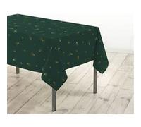 Nappe Imprimé Sapin 150x300cm Vert & Or