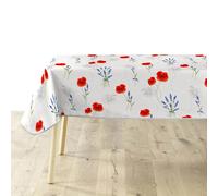 Douceur d'Intérieur, Nappe Rectangle (140 x 240 cm) Sisteron Blanc, PVC Textilia