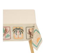 Nappe Imprimé Tropical 140x240cm Beige Lin