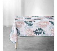 Nappe Imprimée "Belline" 150x240cm Blanc & Émeraude Vert G