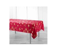 Nappe Imprimée "Bloomy" 150x240cm Rouge