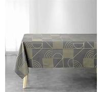 Nappe Imprimée Déco "Lineor" 150x300cm Anthracite Anthracite G