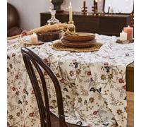 Nappe Imprimée En Métis Beige Ivoire 160x240cm Beige