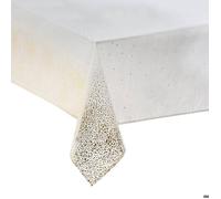Nappe imprimée léopard 140x360cm blanc et or - Atmosphera Créateur d'intérieur