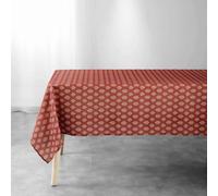 Douceur d'Intérieur Nappe rectangle Manuela 145 x 240 cm Polyester imprimé Terracotta