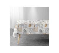 Nappe Imprimée Olenna 150x240cm Jaune & Blanc