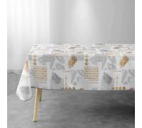Nappe Imprimée Olenna 150x300cm Jaune & Blanc