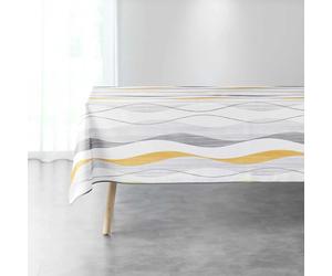 Nappe Imprimée Ondulys 150x240cm Jaune