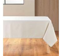 Douceur d'Intérieur, Nappe Rectangle (140 x 250 cm) Azuline Naturel, Jacquard Enduit