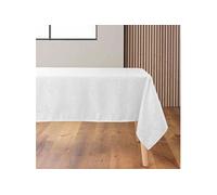 Nappe Jacquard Imprimé "Doriane" 140x240cm Blanc