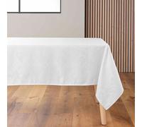 Nappe Jacquard Imprimé "Doriane" 140x240cm Blanc