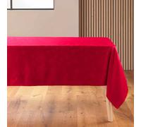 Nappe Jacquard Imprimé Flocons 140x240cm Rouge