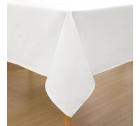 Nappe lavable à effet lotus, rectangulaire 140 x 200 cm, lin, hydrofuge, blanche