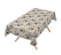 Nappe Lavable - Effet Lotus - Facile d'entretien - en Coton et Polyester - Anti-Taches - pour l'extérieur - Motif Feuilles de Palladium - 160 x 140 cm