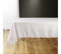 Nappe Microfibre Imprimé Florelle 140x240cm Corail