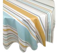 Nappe ovale 170x240 cm 100% coton ZOÉ beige moutarde