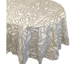 Nappe ovale 170x240 cm BAHIA gris Fusain 100% coton + enduction acrylique