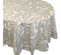 Nappe ovale 170x240 cm ÉVA Beige écru 100% coton + enduction acrylique