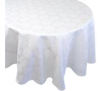 Nappe ovale 180x240 cm HÉLIOS Blanc 100% coton + enduction acrylique