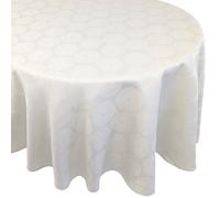 Nappe ovale 180x240 cm HÉLIOS Ecru 100% coton + enduction acrylique