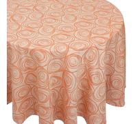Nappe ovale 180x240 cm Jacquard 100% coton SPIRALE orange papaye