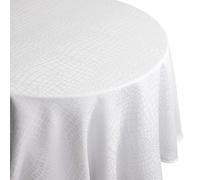 Nappe ovale 180x300 cm Jacquard 100% polyester LOUNGE blanc