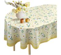 Nappe ovale à fleurs de marguerites 60 x 84 nappe printanière jaune et blanche à motifs floraux nappe élégante de style
