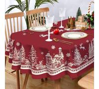 Nappe ovale, imperméable, de 150 x 200 cm, avec motif céramique, sans fil de tricot