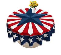 Nappe patriotique USA drapeau américain ronde décorative Ø 180 cm