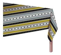 NAPPE Plastifiée Star Attraction 1,37 x 2,59m or, doré, argent, blanc, noir - AMSCAN