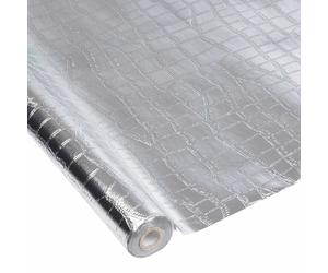 Nappe Plastique Effet Peau de Crocodile 1,20x5m Argent