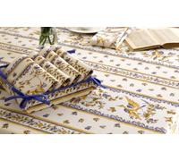 Nappe provençale anti-tache 100 % polyester moustier : Ronde 180 cm