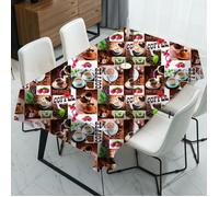 Nappe PVC - AMPHORA - Coffee - 140x240 cm - Rectangulaire - Lavable