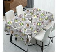 Nappe PVC - AMPHORA - Rectangulaire 140x240cm - Imprimée - Lavable - 100% PVC