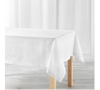 Nappe Rectangle 140 x 240 cm - Coton Uni CHARLINE - Blanc