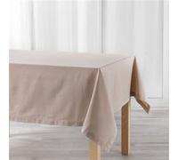 Nappe Rectangle 140 x 240 cm - Coton Uni CHARLINE - Beige