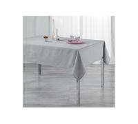 Nappe rectangle 140 x 240 cm polyester applique filiane Gris