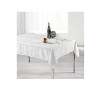 Nappe rectangle 140 x 300 cm jacquard alisson Blanc