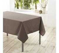 Nappe rectangle 140 x 300 cm polyester uni essentiel Taupe Douceur d'Intérieur Bronze G